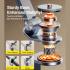 RTAKO T01-Magnetic Stand 360° Rotating Alloy Arm Mount Universal 4-13" Holder - Gray